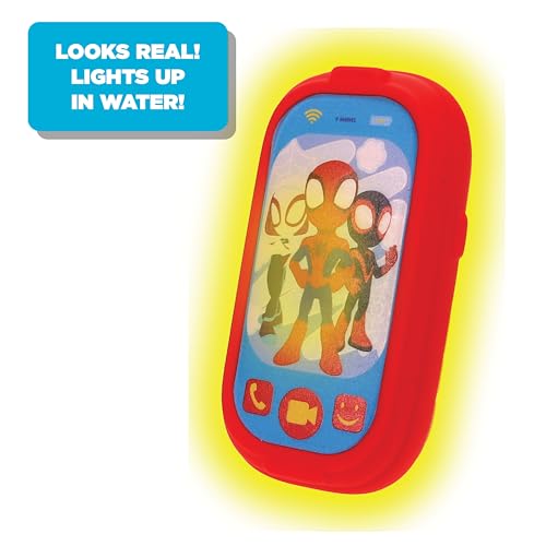 Marvel Spidey and His Amazing Friends Bath Time Fun Set - Bath Finger Puppets Light Up