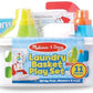 Melissa & Doug Melissa Doug Laundry Basket With Wooden Iron Ironing Board and 14 Pcs