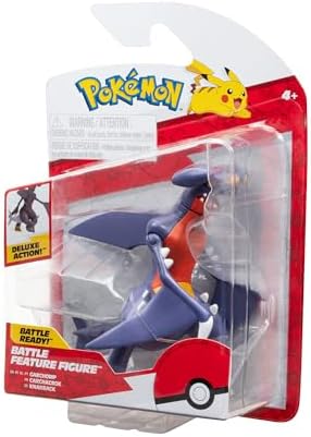Pokemon Garchomp Battle Feature Figure - 4.5-Inch Garchomp Battle Ready Figure with Tail