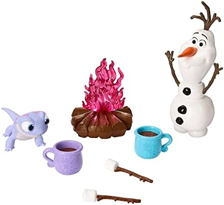 Mattel Disney Frozen Set with Olaf Bruni Figures PLus 5 Campfire Inspired by Mattel
