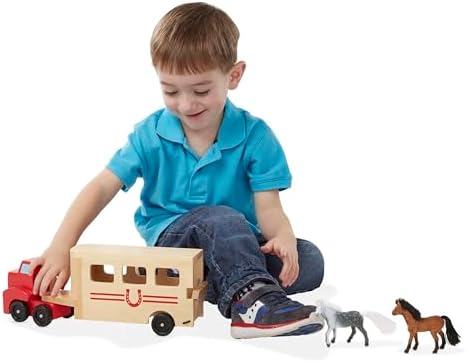 Melissa & Doug Melissa Doug Horse Carrier Wooden Vehicle