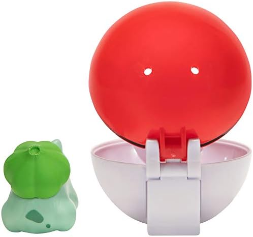 Pokemon Official Bulbasaur Clip and Go Comes with Bulbasaur Action Figure and Poke Ball