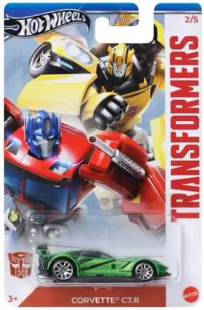 Hot Wheels Transformers Corvette C7.R Green 164 Scale Die-Cast