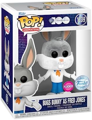 Funko Pop Tee Bugs Bunnya as Fred Jonesa Flocked - Large - L - T-Shirt - Clothes with