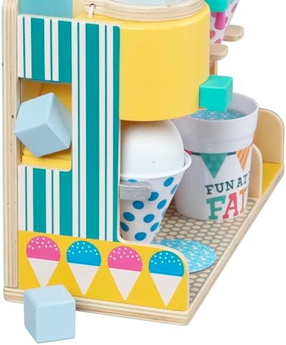 Melissa & Doug Melissa Doug Fun at The Fair Wooden Snow-Cone and Slushie Play Food Set -