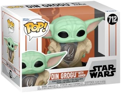 Funko POP Star Wars The Mandalorian - Din Grogu with Armor - The Child - Baby Yoda - Collectable Vinyl Figure