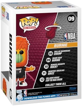 Funko POP NBA Mascots - Miami - Burnie The Fireball - Collectable Vinyl Figure
