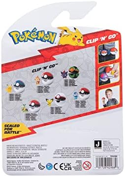 Pokemon PKW2660 - Clip 'n'Go Pokeball - Pikachu Good Ball Official Pokeball with Detailed