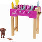 Barbie Mini Playset with Pet and Working Foosball Table Game Night Theme 3 to 7 Year Olds