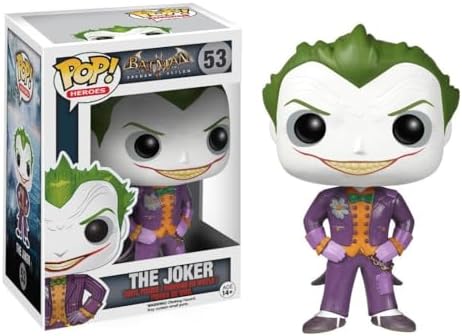 Funko POP DC Heroes Batman Arkham Asylum - The Joker 53 Funko Pop Vinyl Figure Bundled