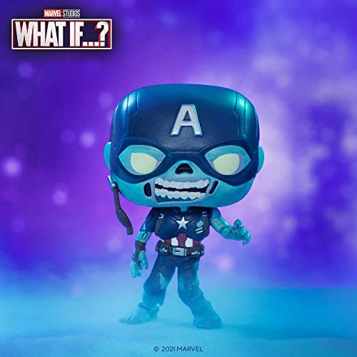 Funko Pop Marvel What If - Zombie Captain America Vinyl Bobblehead - Marvel What If - Collectable Vinyl Figure