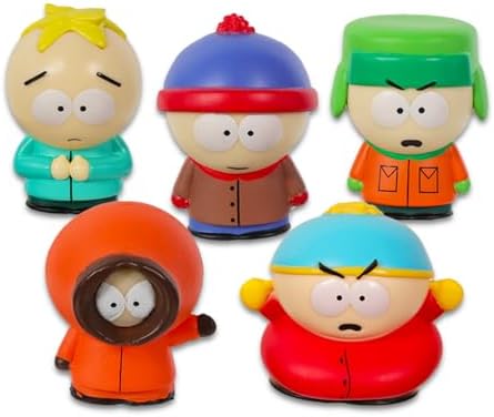 Funko South Park Mini Figures 5 Pack - Bundle With Cupcake Topper Figurines Including