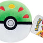 Pokemon 4 Pokeball Plush - Soft Stuffed Poke Ball Toy with Weighted Bottom Nest Ball