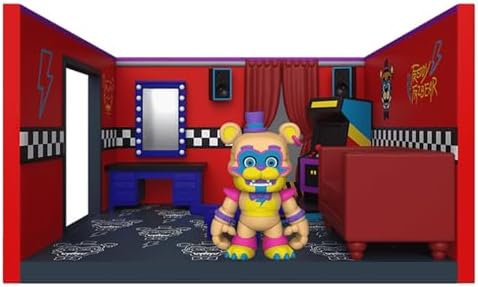 Funko Five Nights at Freddy's FNAF Snap Glamrock Freddy with Dressing Room - Collectable Vinyl Figure