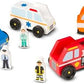 Melissa & Doug Melissa Doug Emergency Vehicle Wooden With 4 Vehicles 4 Play Figures