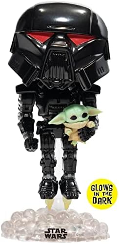 Funko POP Star Wars The Mandalorian - Dark Trooper Holding Grogu The Child