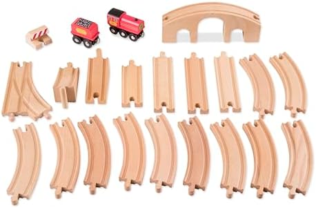 Melissa & Doug Melissa Doug Classic Wooden Figure Eight Train Set 22 pcs