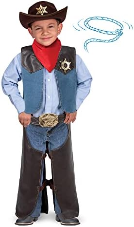 Melissa & Doug Melissa Doug Cowboy Role Play Costume Set 5 pcs - Includes Faux Leather