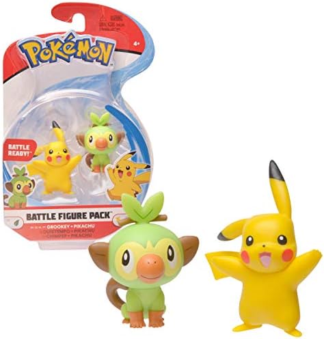 Pokemon New Sword and Shield Battle Action Figure 2 Pack - Munchlax and Scorbunny 2-Inch
