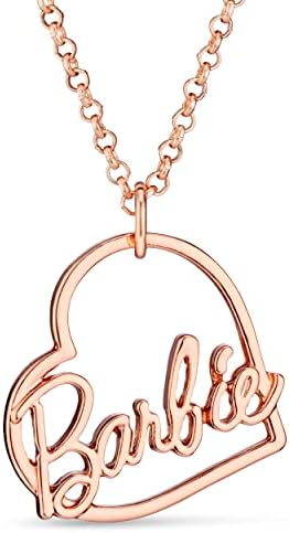 Barbie Script Heart Necklace