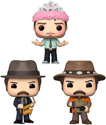 Funko TV POP Parks Rec Collectors Set - Andy as Princess Rainbow Spar Duke Silver Hunter