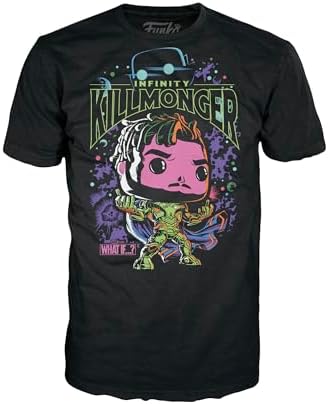 Funko Pop Tee What If - Killmonger - Large - L - Anything Goes - T-Shirt - Clothes with Collectable Vinyl Figure