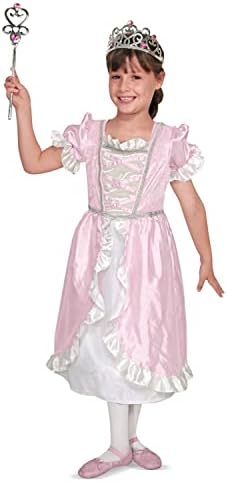 Melissa & Doug Melissa Doug Princess Role Play Costume Set 3 pcs- Pink Gown Tiara Wand