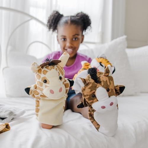 Melissa & Doug Melissa Doug Animal Hand Puppets Set of 2 4 animals in each - Zoo Friends
