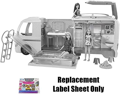 Barbie Replacement Parts Camper Playset - FBR34 Replacement Labels Set B