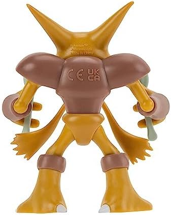 Pokemon Alakazam Battle Feature Figure - 4.5-Inch Alakazam Battle Ready Figure with