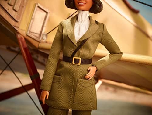 Barbie Inspiring Women Doll Bessie Coleman Dressed in Aviator Suit with Helmet and Goggles