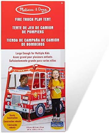 Melissa & Doug Melissa Doug Fire Truck Play Tent Role Play Firefighter Tent Fire Truck