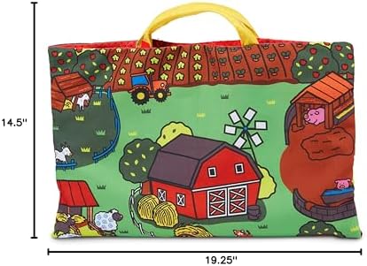 Melissa & Doug Melissa Doug Take-Along Farm Baby and Toddler Play Mat 19.25 x 14.5 inches