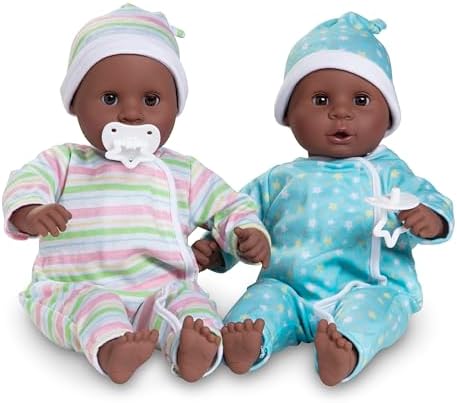 Melissa & Doug Melissa Doug Mine to Love Twins Sebastian Sofia 15 Medium Skin-Tone Boy and Girl Baby Doll