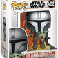 Funko Pop Star Wars The Mandalorian - Mandalorian Flying with The Child Grey