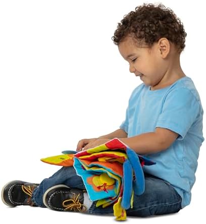 Melissa & Doug Melissa Doug Kaas My First Activity Book 8-Page Soft Book for Babies and Toddlers Early Learning Developmental Plush