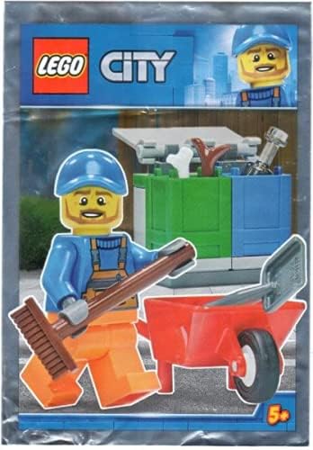 LEGO New City Janitor Garbage Collector with Accessories