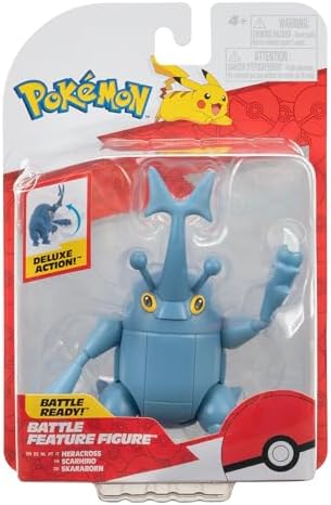 Pokemon PKW3420 Battle Feature Figure - Scaraborn Official Articulated Figure 11.5 cm