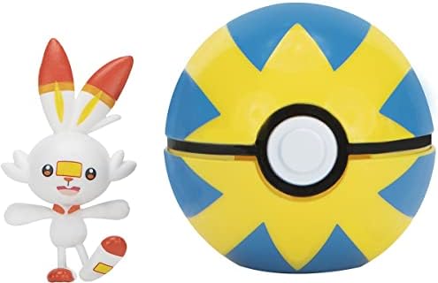 Pokemon Clip N Go Scorbunny with Quick Ball Battle Ready Action Figure