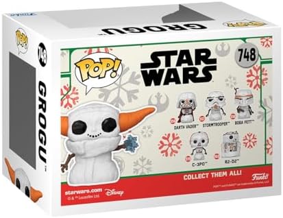 Funko Pop Star Wars Mandolorian - Grogu The Child Baby Yoda - Snowman - Star Wars The Mandalorian - Collectable Vinyl Figure