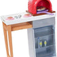 Barbie Outdoor Furniture Set with Brick Pizza Oven Plus Food and Serving Pieces