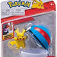 Pokemon PKW2660 - Clip 'n'Go Pokeball - Pikachu Good Ball Official Pokeball with Detailed