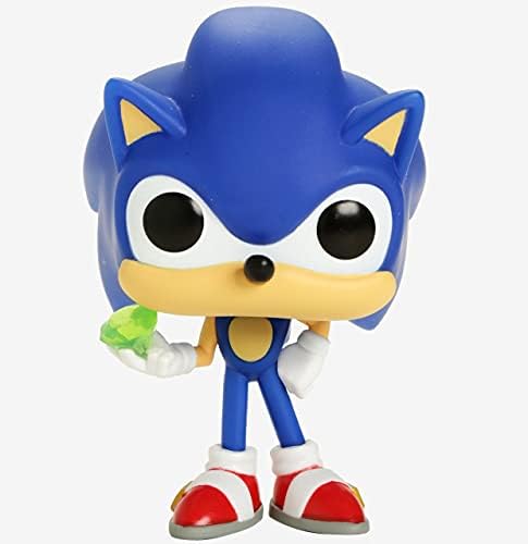 Funko POP Sonic The Hedgehog - Sonic with Emerald Funko Vinyl Figure Bundled with