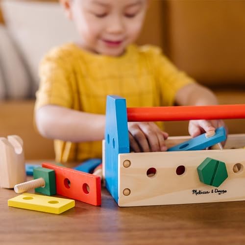 Melissa & Doug Melissa Doug Take-Along Tool Kit Wooden Construction Toy 24 pcs Multicolor