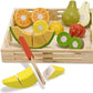 Melissa & Doug Melissa Doug Cutting Fruit Set 18pcs Wooden Play Food Set 1 Scratch Art