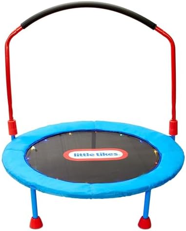Little Tikes Light-Up 3-foot Trampoline with Folding Handle for Ages 3 to 6