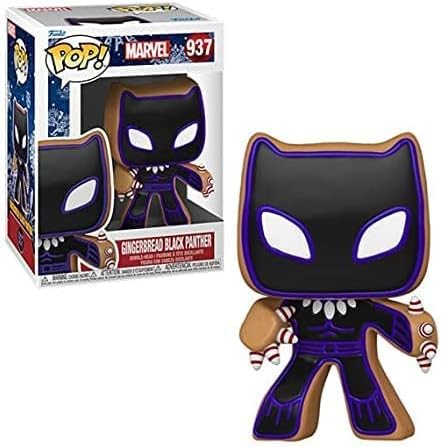 Funko Pop Marvel Gingerbread Black Panther Bundled with EcoTEK Pop Protector