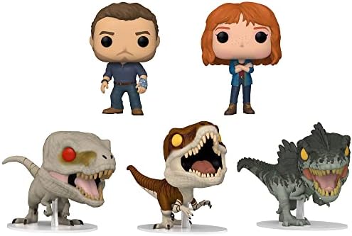 Funko Pop Movies Jurassic World 3 Dominion Collectors Set - 5 Figure Set Ghost Tiger