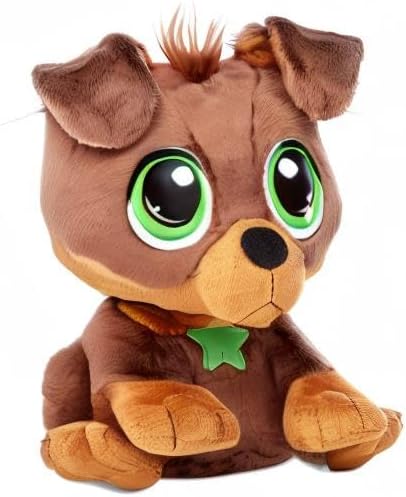 Little Tikes Rescue Tales Adoptable Pet Rottweiler Interactive Plush Pet Toy Multicolor