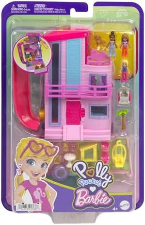 Polly Pocket Barbie aPolly Pocket Dreamhouse Compact Dollhouse Playset